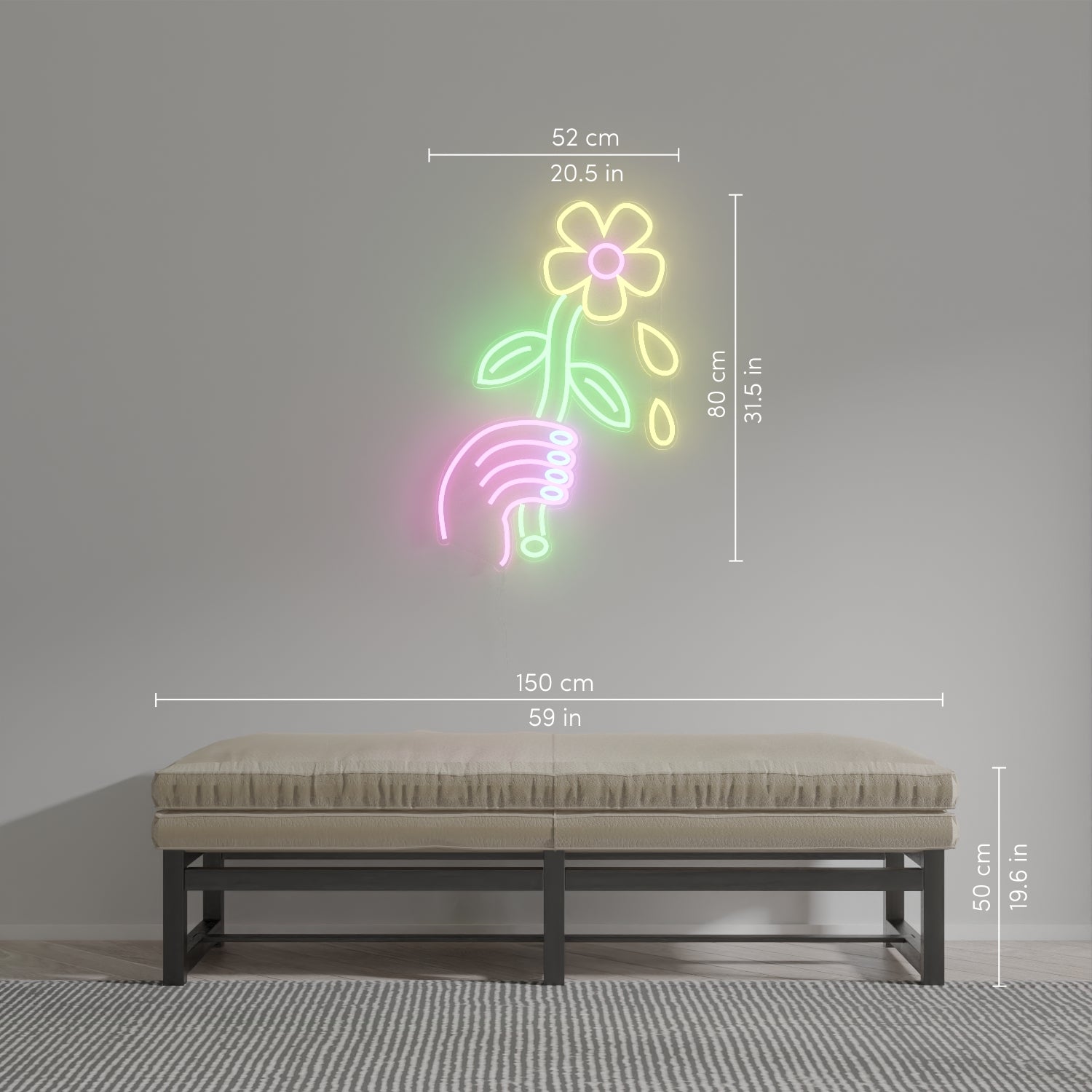 Lazy Daisy by Emily Eldridge - neon LED sign